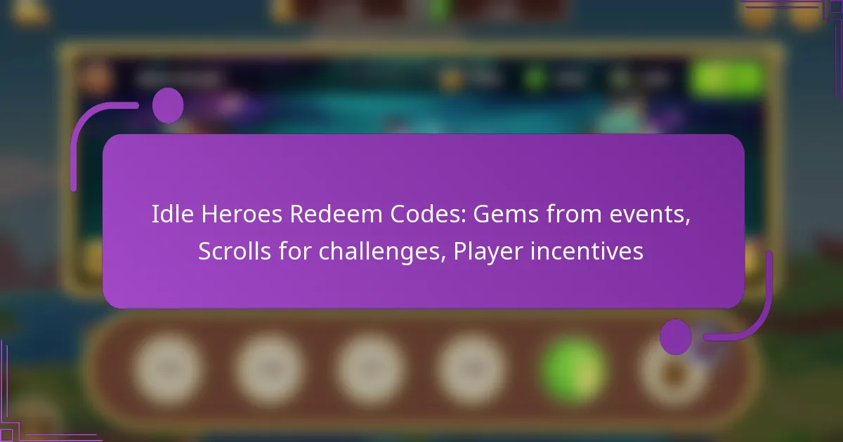 Idle Heroes Redeem Codes: Gems from events, Scrolls for challenges, Player incentives