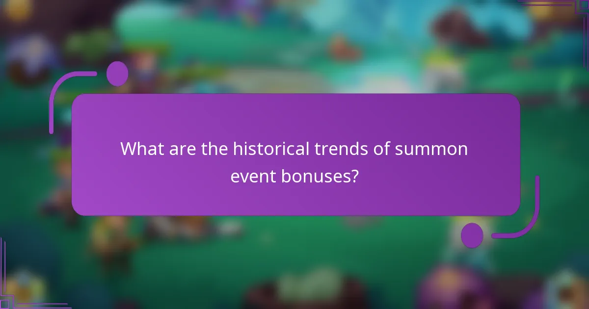 What are the historical trends of summon event bonuses?
