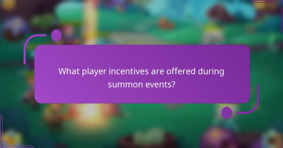What player incentives are offered during summon events?